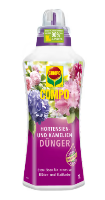 COMPO Hortensien- und Kameliendünger, 1 Liter, 22556